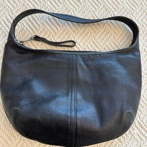 Coach Black Leather Shoulder Hobo Bag / Purse